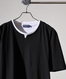 Fake layered short sleeve T-shirt / フェイクレイヤード半袖Tシャツ unisex
