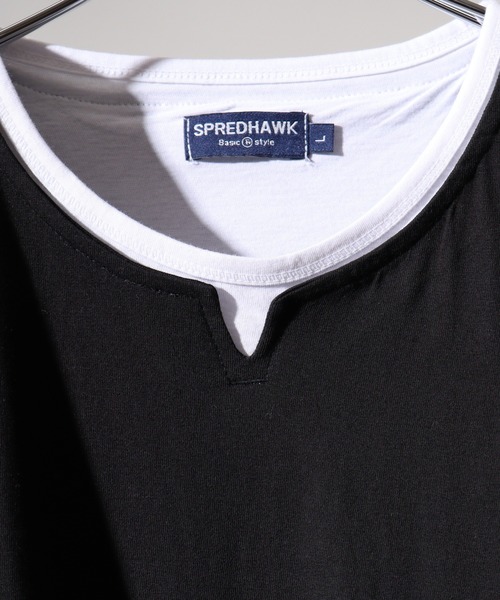 FUNALIVE(ファンアライブ)の「Fake layered short sleeve T-shirt / フェイクレイヤード半袖Tシャツ unisex(Tシャツ/カットソー・メンズ・ベージュ/ホワイト/ブラック/ネイビー・LL/M/L)」の13枚目の写真