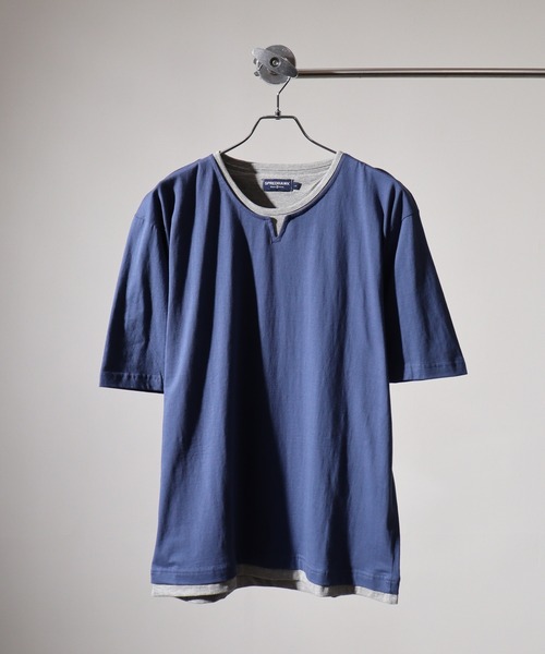 FUNALIVE(ファンアライブ)の「Fake layered short sleeve T-shirt / フェイクレイヤード半袖Tシャツ unisex(Tシャツ/カットソー・メンズ・ベージュ/ホワイト/ブラック/ネイビー・LL/M/L)」の11枚目の写真