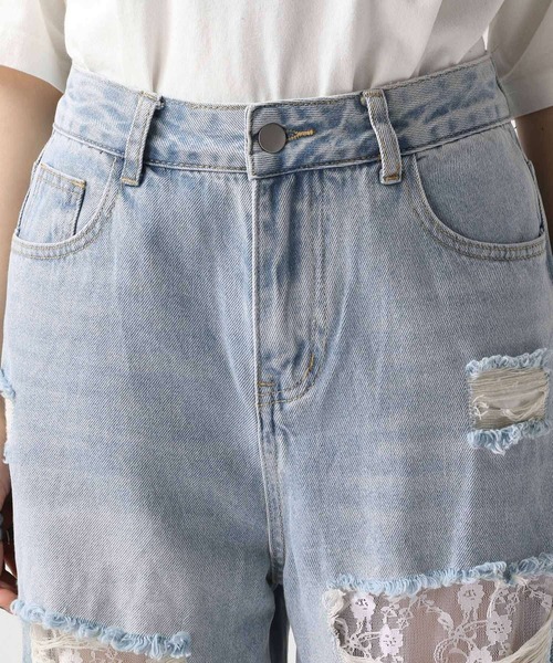FOREVER 21（フォーエバー トゥエンティーワン）の「【2025SS】ダメージレースデニムパンツ（デニムパンツ・レディース・ブルー/ライトブルー/ブルー系その他・SMALL/MEDIUM/LARGE）」の17枚目の写真