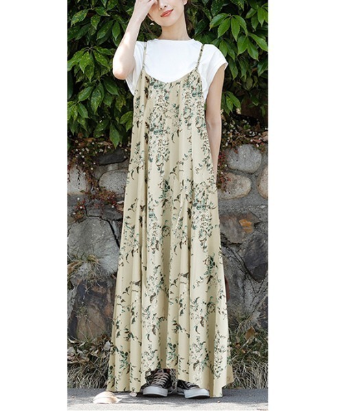 La-gemme（ラジェム）の「キャミソールマキシワンピース（ワンピース・レディース・グリーン系その他/ベージュ/グリーン/ベージュ系その他/ブラック系その他/ブラウン系その他/ブラック/ブラック系その他2/オリーブ/ライトブラウン/ベージュ系その他2/ネイビー・C/フリー）」の11枚目の写真