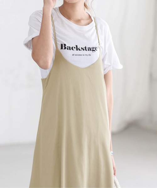 La-gemme（ラジェム）の「キャミソールマキシワンピース（ワンピース・レディース・グリーン系その他/ベージュ/グリーン/ベージュ系その他/ブラック系その他/ブラウン系その他/ブラック/ブラック系その他2/オリーブ/ライトブラウン/ベージュ系その他2/ネイビー・C/フリー）」の19枚目の写真