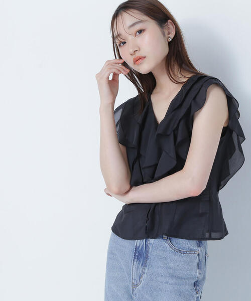 フリルラッフルブラウス(M BEIGE): トップス｜PMbox P&M
