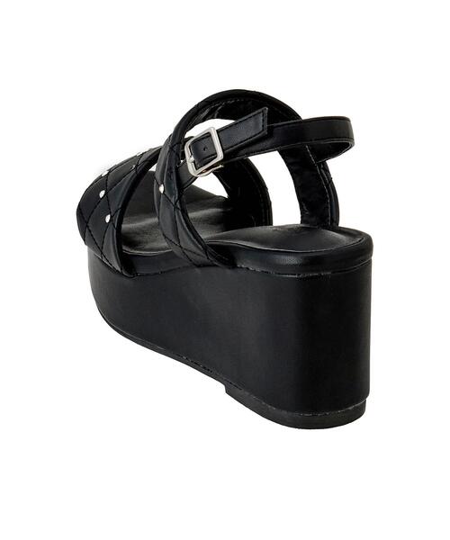 INGNI（イング）の「ビジューキルティングサンダル（サンダル・レディース・ブラック/アイボリー・M/L）」の5枚目の写真