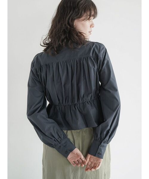 ブラウス シャツ Shirring peplum blouse レディース セール】Shirring peplum blouse（シャツ/ブラウス）｜FIKA