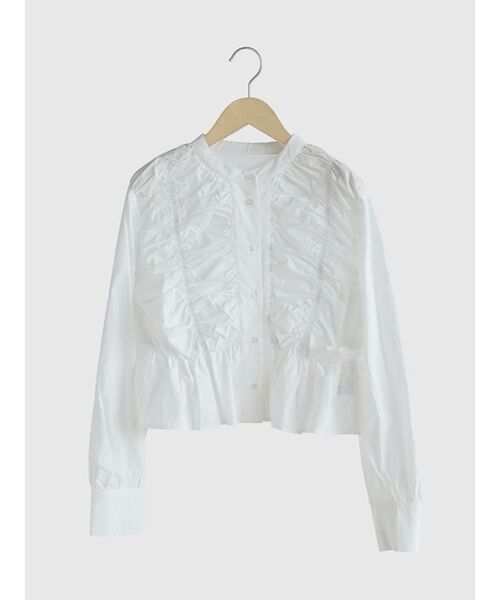 ブラウス シャツ Shirring peplum blouse レディース セール】Shirring peplum blouse（シャツ/ブラウス）｜FIKA