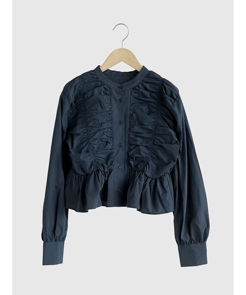 ブラウス シャツ Shirring peplum blouse レディース セール】Shirring peplum blouse（シャツ/ブラウス）｜FIKA