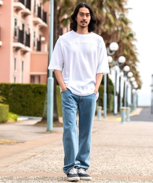 JEMORGAN(ジェーイーモーガン)の「『JEMORGAN LONG JOHNS/ジェーイーモーガンロングジョーンズ』CVCワッフル切替セットイン5分袖クルーTEE【+】(Tシャツ/カットソー・メンズ・ブラック/ネイビー/杢グレー/ホワイト・XL/L/M)」の22枚目の写真