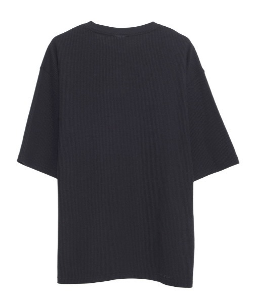 JEMORGAN(ジェーイーモーガン)の「『JEMORGAN LONG JOHNS/ジェーイーモーガンロングジョーンズ』CVCワッフル切替セットイン5分袖クルーTEE【+】(Tシャツ/カットソー・メンズ・ブラック/ネイビー/杢グレー/ホワイト・XL/L/M)」の12枚目の写真
