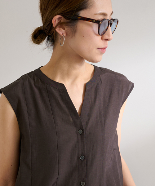 FRAMeWORK 切り替えフレアブラウス ブラウン セール】切り替えフレアブラウス（シャツ/ブラウス）｜FRAMeWORK