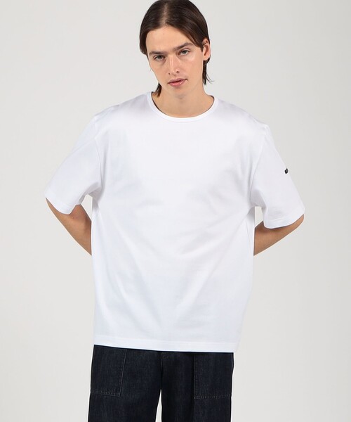 Le Minor（ルミノア）の「【別注】Le Minor コットン クルーネックTシャツ（Tシャツ/カットソー・メンズ・ホワイト/ネイビー/ライトブルー・2/0/1）」の4枚目の写真