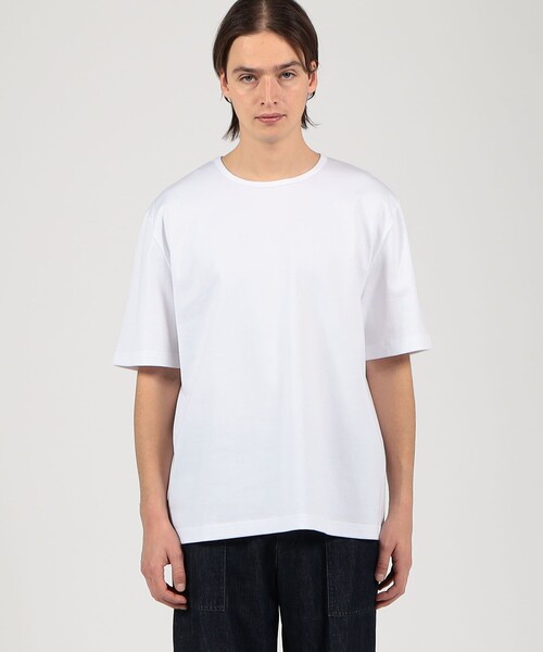 Le Minor（ルミノア）の「【別注】Le Minor コットン クルーネックTシャツ（Tシャツ/カットソー・メンズ・ホワイト/ネイビー/ライトブルー・2/0/1）」の5枚目の写真