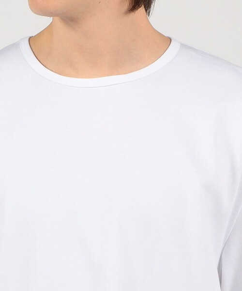 Le Minor（ルミノア）の「【別注】Le Minor コットン クルーネックTシャツ（Tシャツ/カットソー・メンズ・ホワイト/ネイビー/ライトブルー・2/0/1）」の8枚目の写真