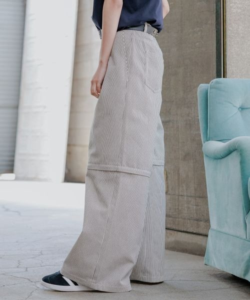 PBLIM（ページボーイリム）の「《UNISEX》2WAYストライプパンツ（その他パンツ・レディース・ホワイト系その他/ブラック系その他/ブルー系その他・MEDIUM/LARGE）」の4枚目の写真