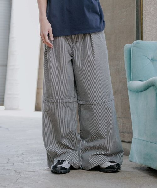 PBLIM（ページボーイリム）の「《UNISEX》2WAYストライプパンツ（その他パンツ・レディース・ホワイト系その他/ブラック系その他/ブルー系その他・MEDIUM/LARGE）」の6枚目の写真