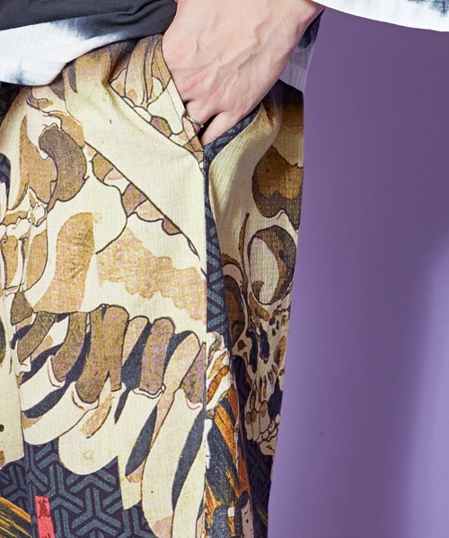 カヤ（カヤ）の「【カヤ】着る、NIPPON ART 倭の絵メンズパンツ（その他パンツ・メンズ・ブラック/ダークネイビー/ライトブルー/ネイビー/ピンク/レッド/イエロー・FREE）」の15枚目の写真