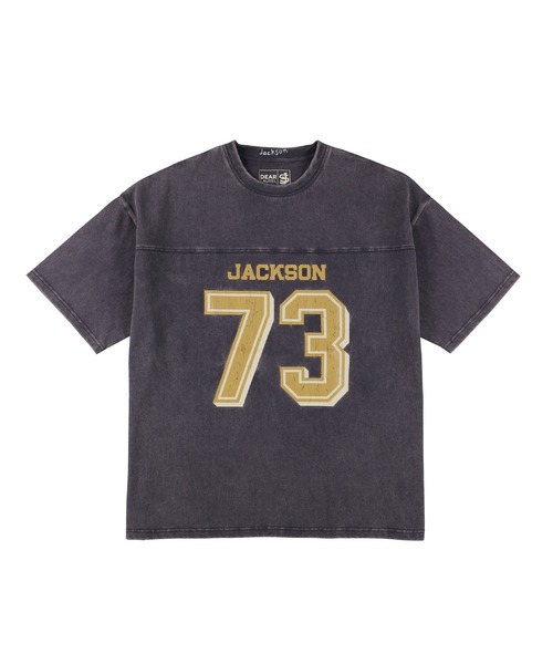 ムラサキスポーツ(ムラサキスポーツ)の「【ムラサキスポーツ限定】DEAR LAUREL × JACSON MATISSE FOOTBALL TEE Tシャツ DL25S-JM05(Tシャツ/カットソー・メンズ・ブラウン/ネイビー/オフホワイト/チャコールグレー・M/L/XL)」の1枚目の写真