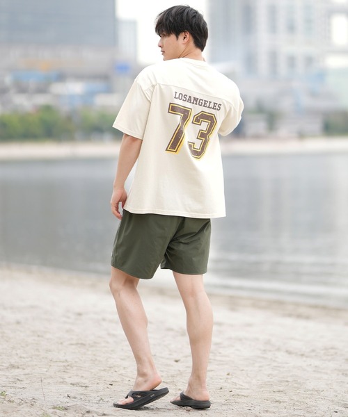 ムラサキスポーツ(ムラサキスポーツ)の「【ムラサキスポーツ限定】DEAR LAUREL × JACSON MATISSE FOOTBALL TEE Tシャツ DL25S-JM05(Tシャツ/カットソー・メンズ・ブラウン/ネイビー/オフホワイト/チャコールグレー・M/L/XL)」の9枚目の写真