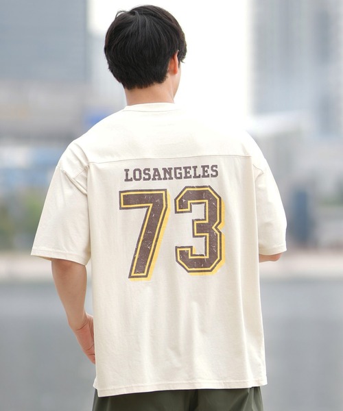 ムラサキスポーツ(ムラサキスポーツ)の「【ムラサキスポーツ限定】DEAR LAUREL × JACSON MATISSE FOOTBALL TEE Tシャツ DL25S-JM05(Tシャツ/カットソー・メンズ・ブラウン/ネイビー/オフホワイト/チャコールグレー・M/L/XL)」の7枚目の写真