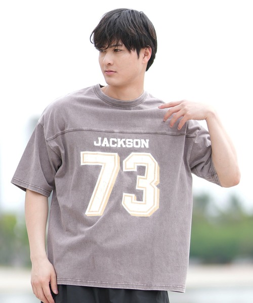 ムラサキスポーツ(ムラサキスポーツ)の「【ムラサキスポーツ限定】DEAR LAUREL × JACSON MATISSE FOOTBALL TEE Tシャツ DL25S-JM05(Tシャツ/カットソー・メンズ・ブラウン/ネイビー/オフホワイト/チャコールグレー・M/L/XL)」の17枚目の写真