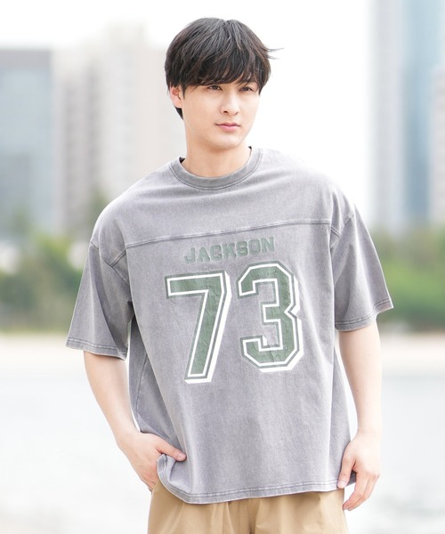 ムラサキスポーツ(ムラサキスポーツ)の「【ムラサキスポーツ限定】DEAR LAUREL × JACSON MATISSE FOOTBALL TEE Tシャツ DL25S-JM05(Tシャツ/カットソー・メンズ・ブラウン/ネイビー/オフホワイト/チャコールグレー・M/L/XL)」の11枚目の写真