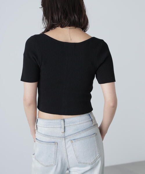 FREE'S MART（フリーズマート）の「◆フロントホックリブニット（ニット/セーター・レディース・グレー/ブラック/ホワイト・FREE）」の15枚目の写真