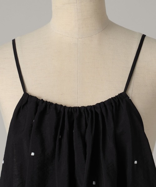 A part by（アパートバイ）の「ドットシシュウキャミ（キャミソール・レディース・ブラック/ブラウン/オフホワイト・FREE）」の19枚目の写真