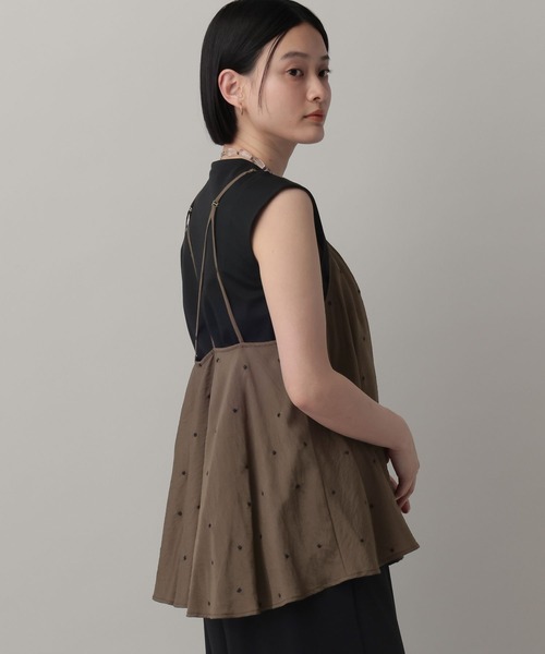 A part by（アパートバイ）の「ドットシシュウキャミ（キャミソール・レディース・ブラック/ブラウン/オフホワイト・FREE）」の14枚目の写真