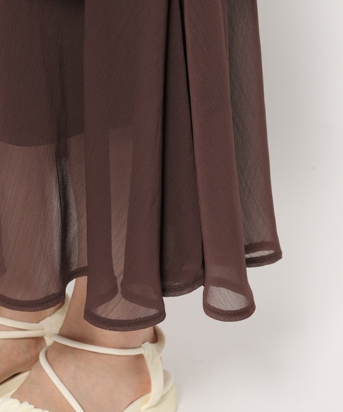 mysty woman(ミスティウーマン)の「楊柳ティアードワンピース 497425(ワンピース・レディース・アイボリー/ブラック/ブラウン・FREE)」の15枚目の写真