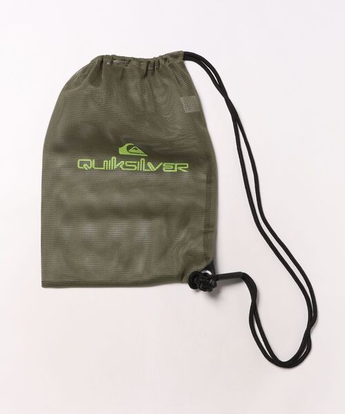 Quiksilver(クイックシルバー)の「EASY SUN SHOULDER/クイックシルバーメッシュナップサック(バックパック/リュック・メンズ・ブラック/グリーン・FREE)」の1枚目の写真