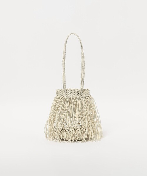 The Bagmati（ザバグマティ）の「＜The Bagmati＞フリンジ ショルダーバッグ＜ Select by EMMEL REFINES ＞（ショルダーバッグ・レディース・ナチュラル/ピンク・FREE）」の2枚目の写真