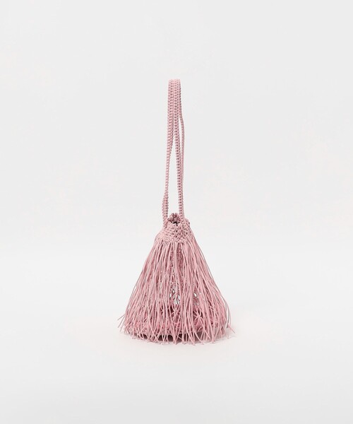 The Bagmati（ザバグマティ）の「＜The Bagmati＞フリンジ ショルダーバッグ＜ Select by EMMEL REFINES ＞（ショルダーバッグ・レディース・ナチュラル/ピンク・FREE）」の3枚目の写真