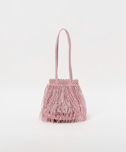 The Bagmati（ザバグマティ）の「＜The Bagmati＞フリンジ ショルダーバッグ＜ Select by EMMEL REFINES ＞（ショルダーバッグ・レディース・ナチュラル/ピンク・FREE）」の4枚目の写真