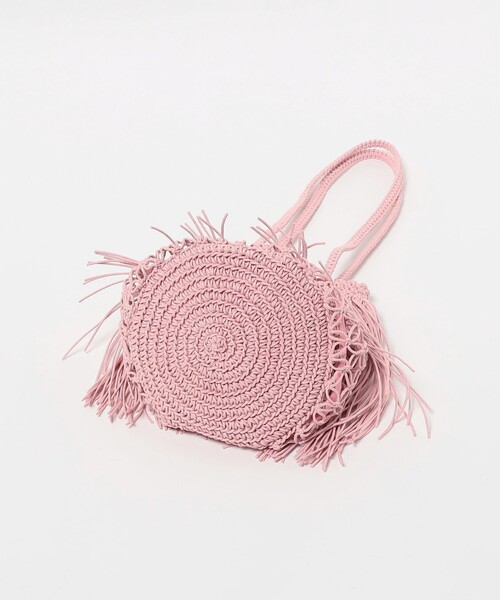 The Bagmati（ザバグマティ）の「＜The Bagmati＞フリンジ ショルダーバッグ＜ Select by EMMEL REFINES ＞（ショルダーバッグ・レディース・ナチュラル/ピンク・FREE）」の7枚目の写真