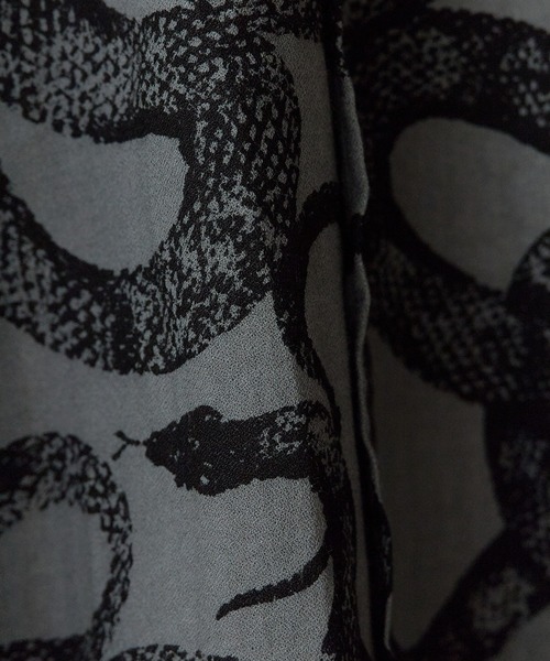 トップス CALEE SNAKE PATTERN SH LIMITED BLK XL CALEE - R/P ALLOVER SNAKE PATTERN SH ＜LIMITED＞ (BLACK