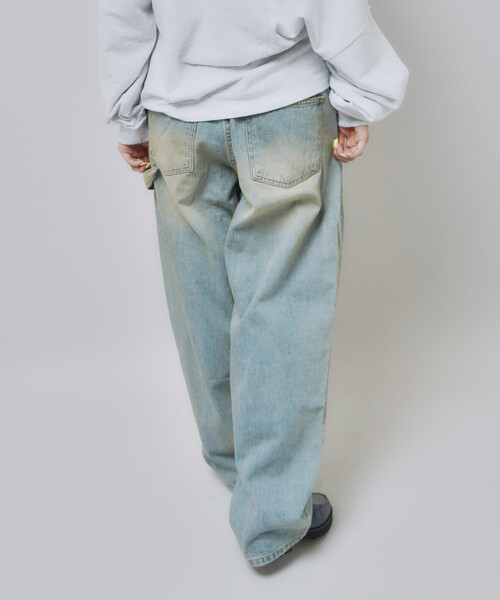s/e/o(エスイーオー)の「【Geek Office / ギークオフィス】s/e/o / エスイーオー OVERSIZED DENIM EASY PANTS(デニムパンツ・レディース・ブルー系その他・SMALL)」の2枚目の写真