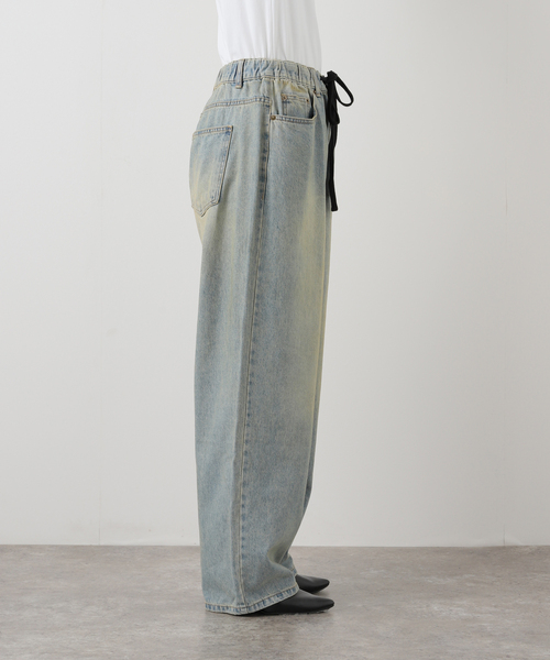 s/e/o(エスイーオー)の「【Geek Office / ギークオフィス】s/e/o / エスイーオー OVERSIZED DENIM EASY PANTS(デニムパンツ・レディース・ブルー系その他・SMALL)」の3枚目の写真