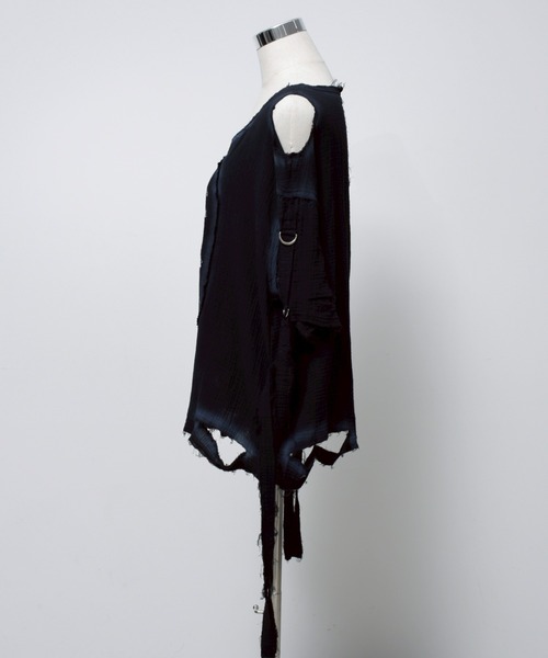 REFLEM/レフレム』ダブルガーゼダメージデザイントップス（T