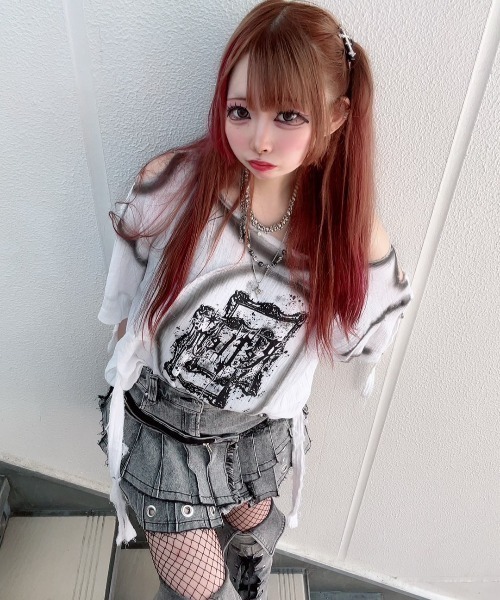 『REFLEM/レフレム』ダブルガーゼダメージデザイントップス REFLEM/レフレム』ダブルガーゼダメージデザイントップス（T