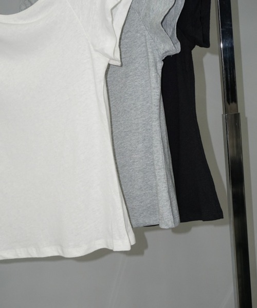 LONSLAN】 アシンメトリー オフショルダーTシャツ LONW25s040