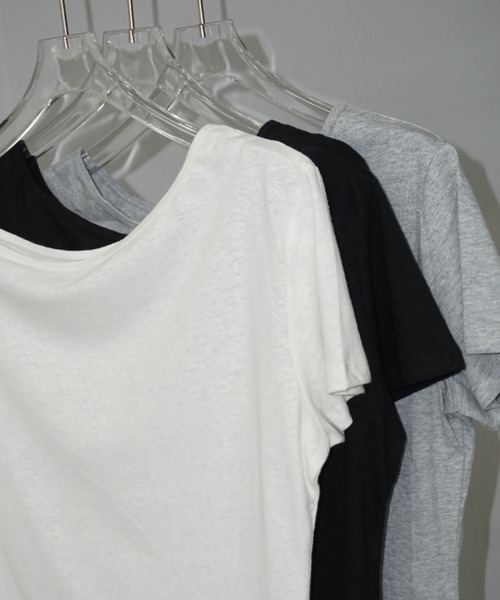 tシャツ 「LONSLAN」 アシンメトリー オフショルダーTシャツ LONW25s040 レディース LONSLAN】 アシンメトリー オフショルダーTシャツ LONW25s040