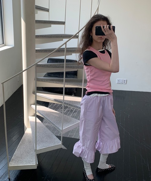 LONSLAN（ロンスラン）の「【LONSLAN】 アシンメトリー オフショルダーTシャツ LONW25s040（Tシャツ/カットソー・レディース・アイボリー/ブラック/グレー・M）」の20枚目の写真