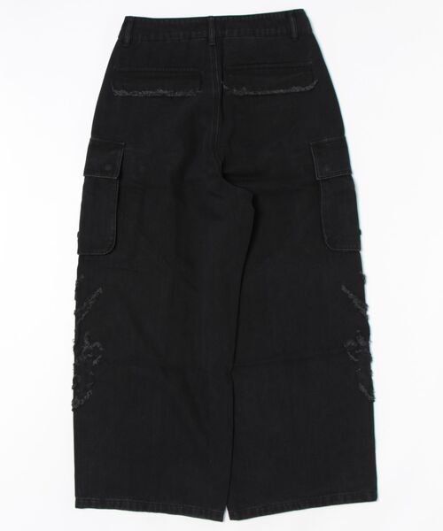 Revo.(レボ)の「【UNDERGROUND】トライバル ロゴ フリンジ デニム カーゴパンツ(デニムパンツ・メンズ・ブラック系その他/ブラック/インディゴブルー・L/M)」の14枚目の写真