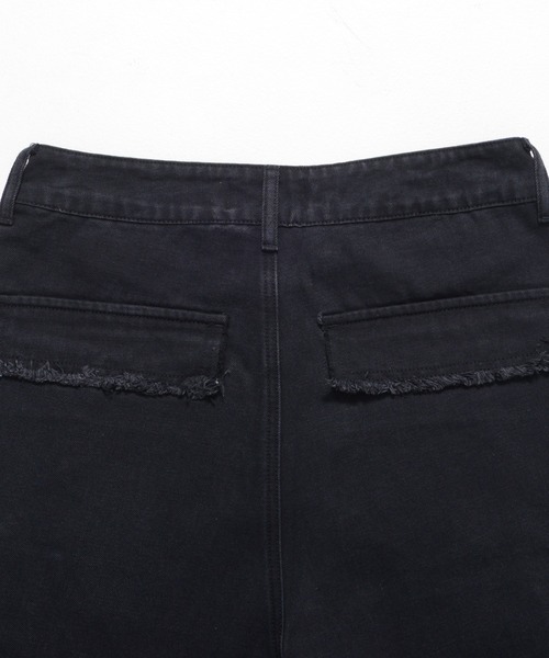 Revo.(レボ)の「【UNDERGROUND】トライバル ロゴ フリンジ デニム カーゴパンツ(デニムパンツ・メンズ・ブラック系その他/ブラック/インディゴブルー・L/M)」の5枚目の写真