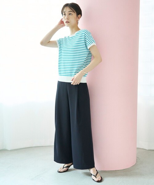 UNFILO(アンフィーロ)の「サマーセットアップ ワイドパンツ(その他パンツ・レディース・ネイビー系/ブラック系/ライトグレー系・X-SMALL/SMALL/MEDIUM/LARGE)」の8枚目の写真