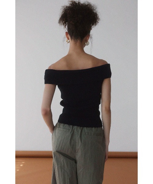 ニット+セーター ALEXIA STAM - ALEXIA STAM One Shoulder Top ALEXIA STAM（アリシアスタン）の「Heart Knit Top/ ハート