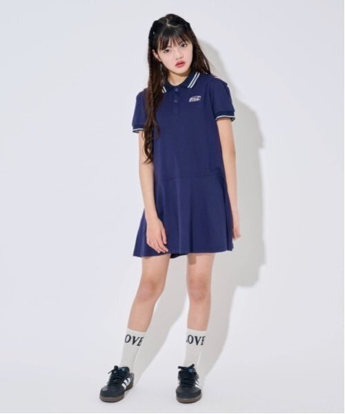 by LOVEiT（バイラビット）の「ポロワンピース（ワンピース・キッズ・ネイビー/ピンク・140cm/150cm/160cm/120cm/130cm）」の3枚目の写真
