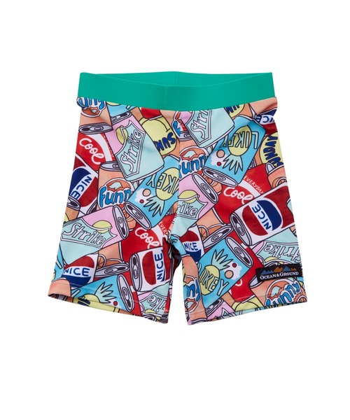 Ocean&Ground（オーシャン&グラウンド）の「ﾎﾞｸｻｰｼｮｰﾂ水着（水着・キッズ・ターコイズブルー/ブラック/マルチ・90/100/110/120/130/140）」の3枚目の写真