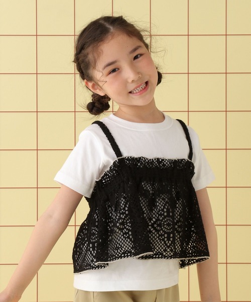 LEPSIM(レプシィム)の「【KIDS】配色ビスチェ 497069(その他トップス・キッズ・ブラック/オフホワイト・120/140)」の2枚目の写真