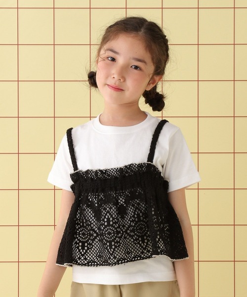 LEPSIM(レプシィム)の「【KIDS】配色ビスチェ 497069(その他トップス・キッズ・ブラック/オフホワイト・120/140)」の7枚目の写真